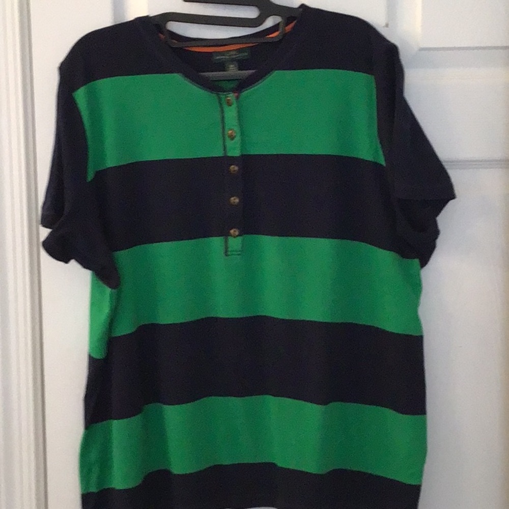 Green and Navy Woman’s shirt